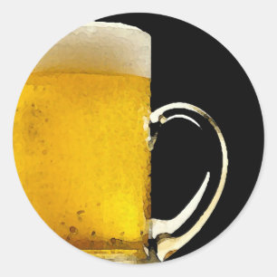 Beer Mug Classic Round Sticker