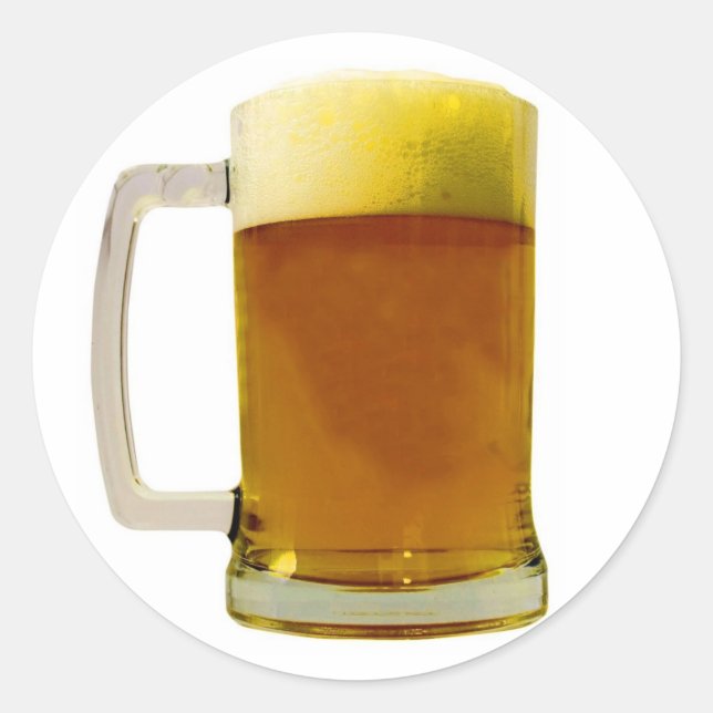 Beer Mug Classic Round Sticker (Front)