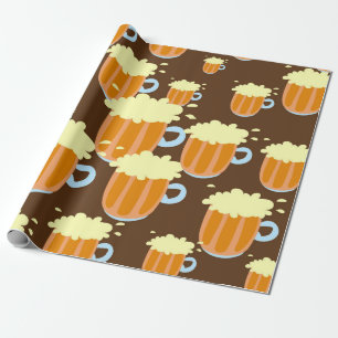 Beer mug full of beer Print Wrapping Paper