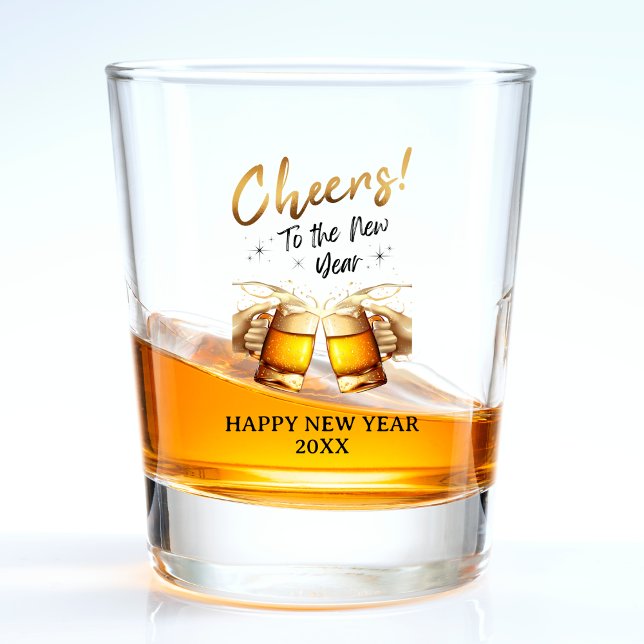 Beer Mug Gold Cheers to New Years Eve Party 2024 Shot Glass (Beer Mug Gold Cheers to New Years Eve Party 2024 Shot Glass)