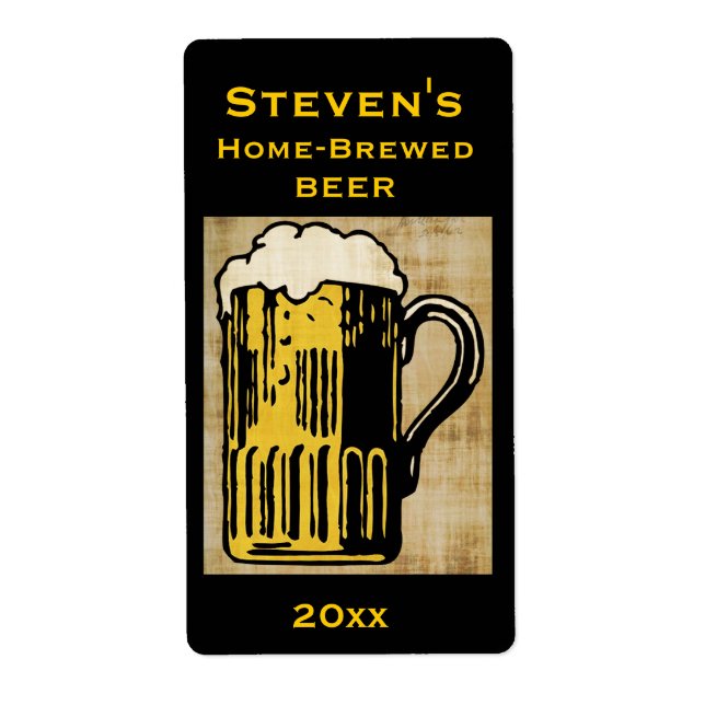 Beer Mug Home-Brew Label (Front)