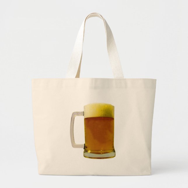 Beer Mug Large Tote Bag (Front)