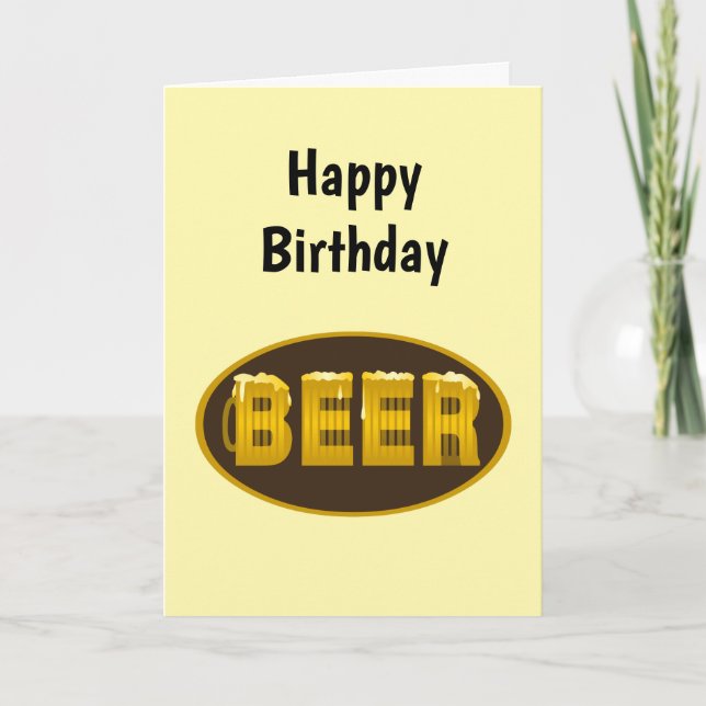 Beer Mug Oval Card (Front)