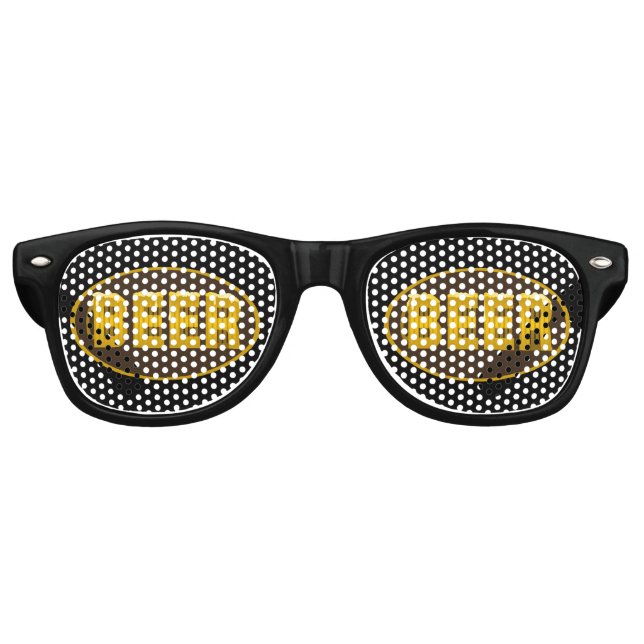 Beer Mug Oval Retro Sunglasses (Front)