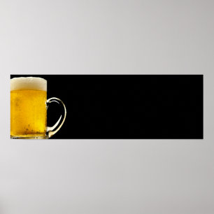 Beer Mug Panoramic Poster Print