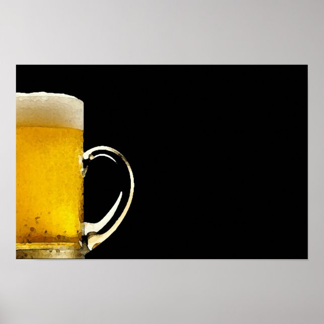Beer Mug Panoramic Poster Print (Front)