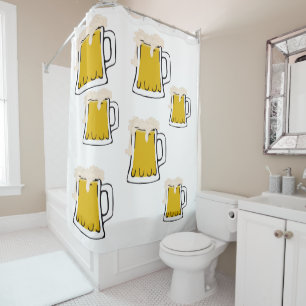 Beer Mug Shower Curtain