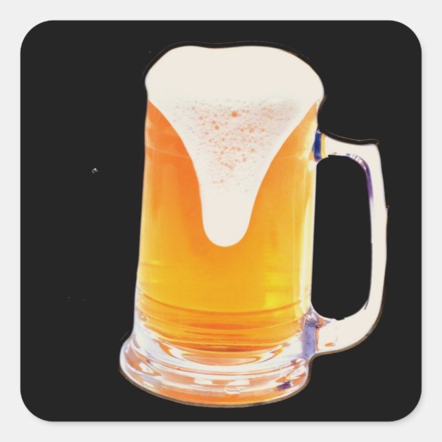 Beer Mug Square Sticker (Front)