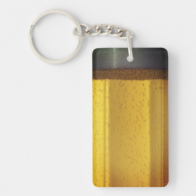 Beer Mug with Bubbles and Foam Key Ring (Front)