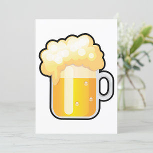 Beer Mug with Frothy Foam Invitation