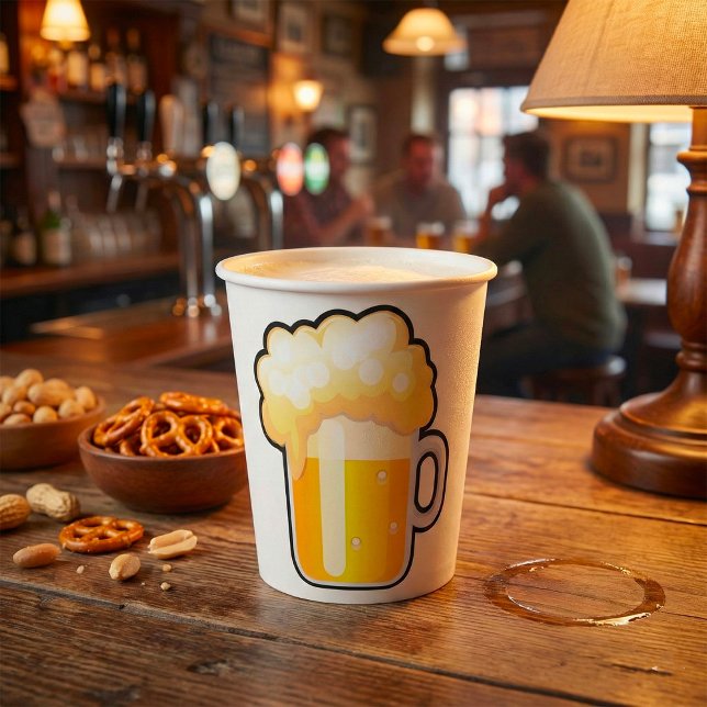Beer Mug with Frothy Foam Paper Cups (Creator Uploaded)