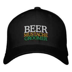 BEER MUSTACHE GROOMER EMBROIDERED HAT