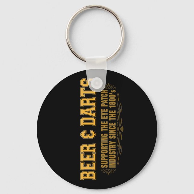 Beer N Darts Key Ring (Front)