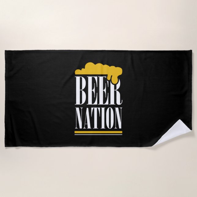 Beer Nation Beach Towel (Front)