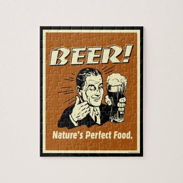 Beer: Nature's Perfect Food Jigsaw Puzzle (Vertical)