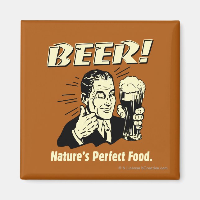 Beer: Nature's Perfect Food Magnet (Front)