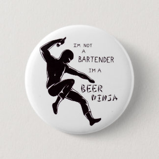 beer ninja 6 cm round badge