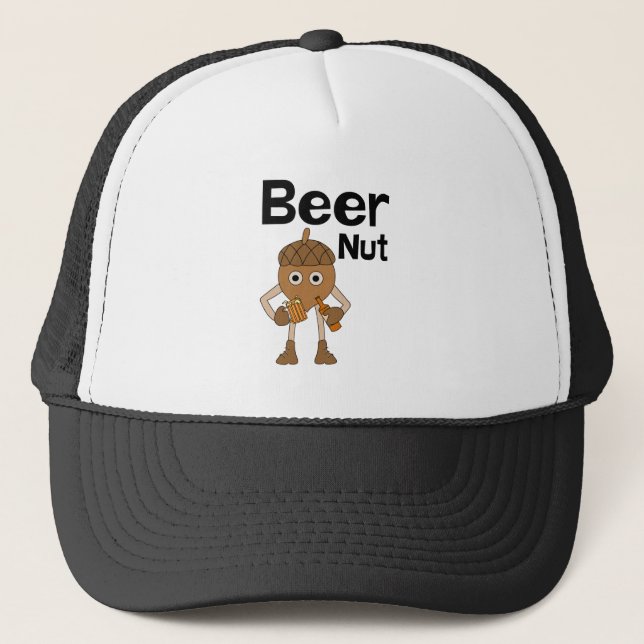 Beer Nut Text Trucker Hat (Front)