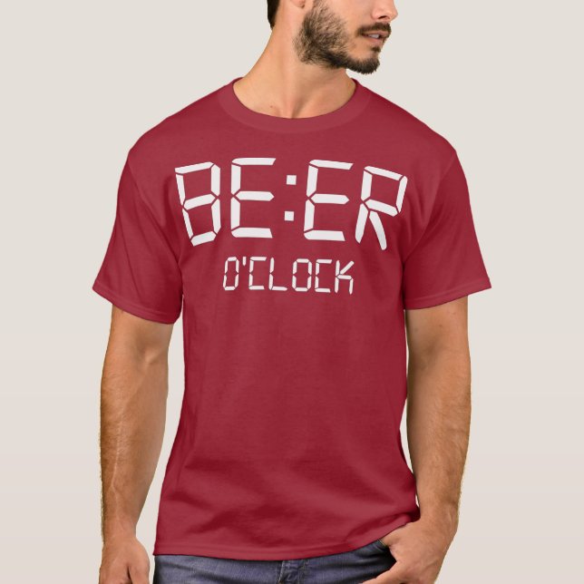 BEER Oclock  Funny Saint StPatricks Day Drinking T-Shirt (Front)