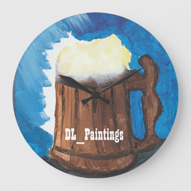 Beer O'clock! Large Clock (Front)