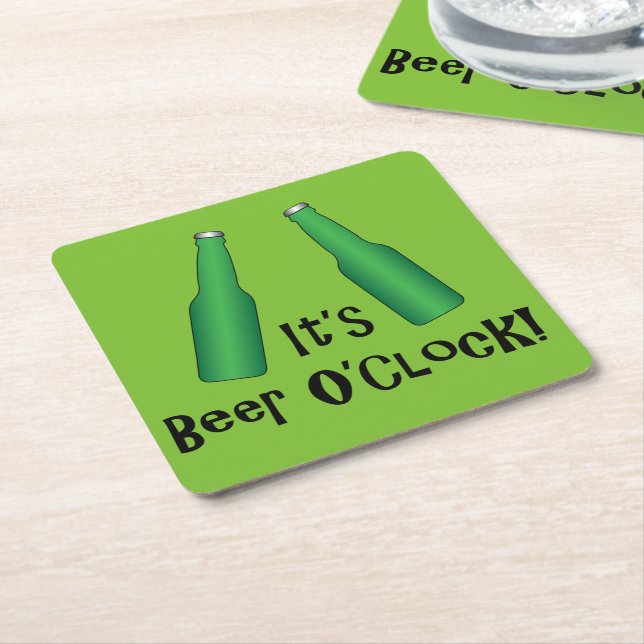 Beer O'Clock Sun is Over the Yardarm Funny Coaster (Angled)