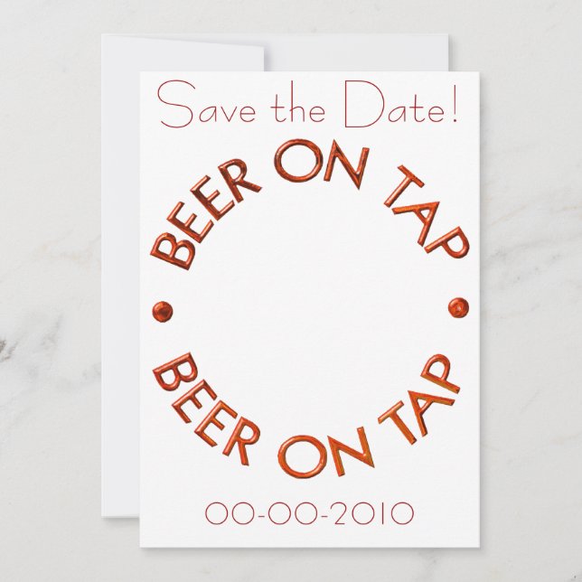 Beer on Tap Invitations (Front)
