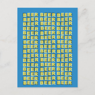 BEER OPTICAL ILLUSION POSTCARD