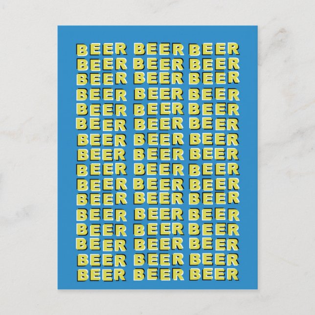 BEER OPTICAL ILLUSION POSTCARD (Front)