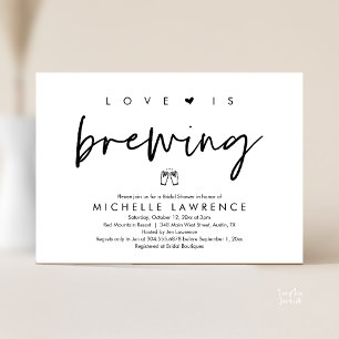 Beer Party Bridal Shower, Love is brewing Invitation
