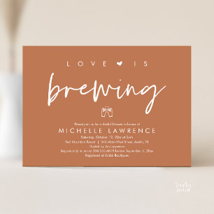 Beer Party Bridal Shower, Love is brewing Invitation
