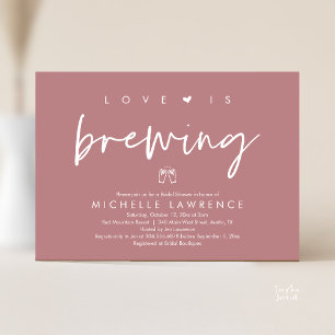 Beer Party Bridal Shower, Love is brewing Invitation