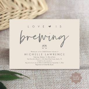 Beer Party Bridal Shower, Love is brewing Invitation