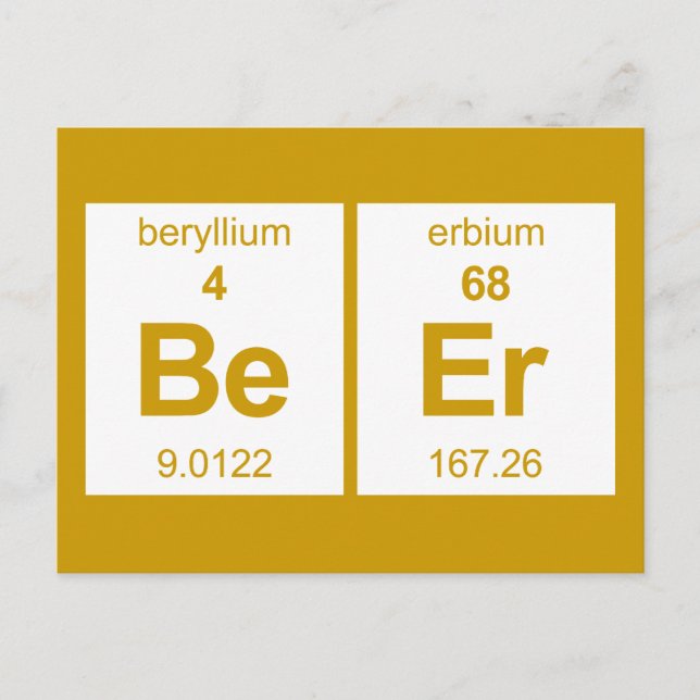 BeEr Periodic Table Postcard (Front)