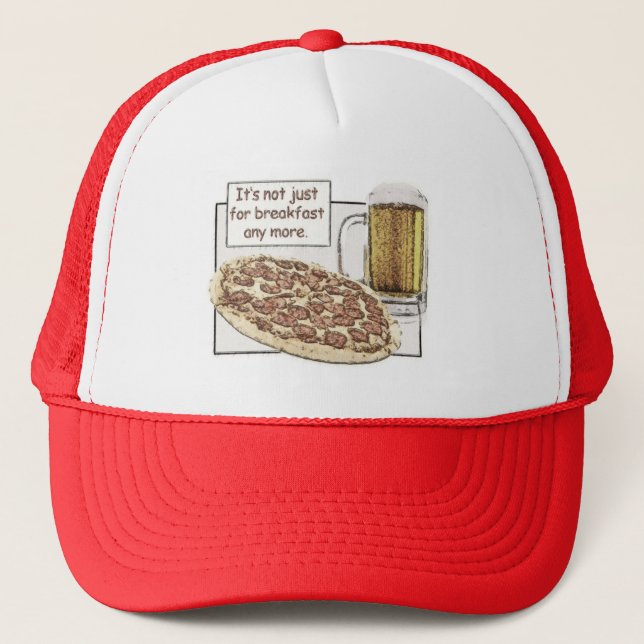 Beer & Pizza for Breakfast Hat (Front)