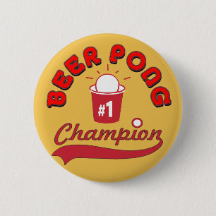 Beer Pong Award 6 Cm Round Badge