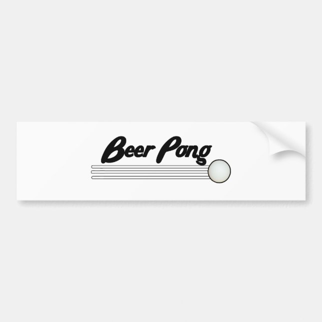 Beer Pong Bumper Sticker (Front)