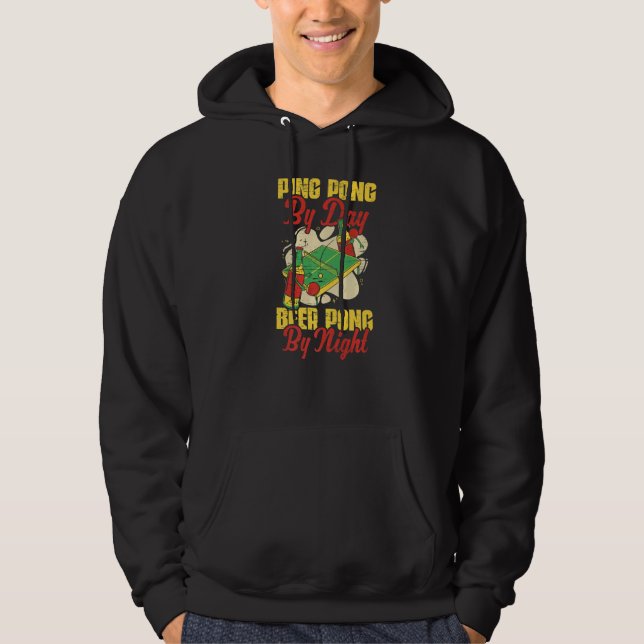 Beer Pong By Night Table Tennis Player  Hoodie (Front)