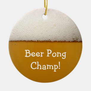 Beer Pong Ceramic Tree Decoration