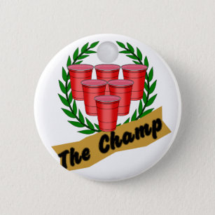 Beer Pong Champ 6 Cm Round Badge
