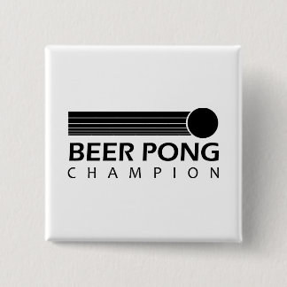 Beer Pong Champion 15 Cm Square Badge