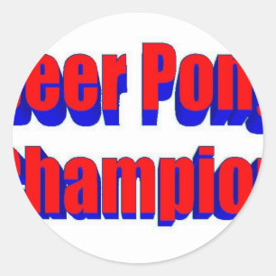 Beer Pong Champion Classic Round Sticker