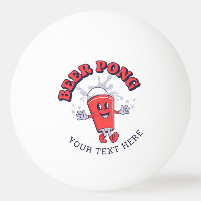 Beer Pong Champion Funny Drinking Game Ping Pong Ball (Front)