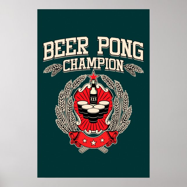 Beer Pong Champion Poster (Front)