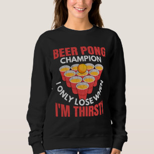 Beer Pong Champion  Sports  Player Coach Graphic Sweatshirt
