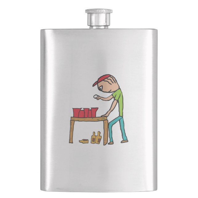 Beer Pong Hip Flask (Front)