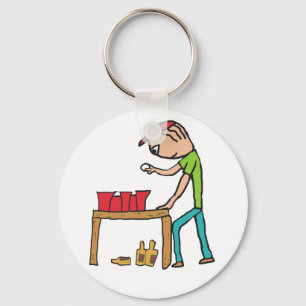Beer Pong Key Ring