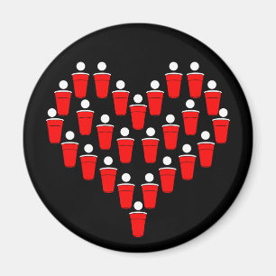 Beer Pong Love Magnet