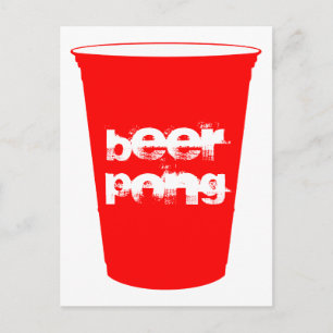 beer pong postcard