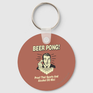 Beer Pong: Proof Alcohol & Sports Mix Key Ring