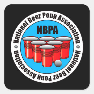 Beer Pong Square Sticker